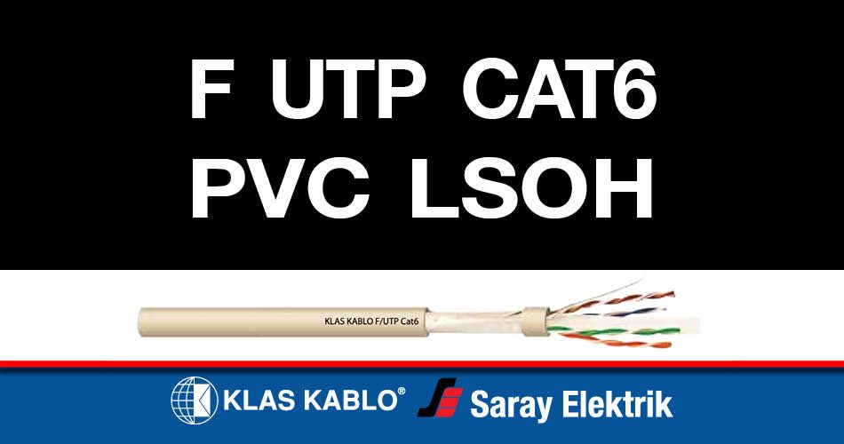 F UTP Cat6 PVC LSOH Data İletişim Kablosu