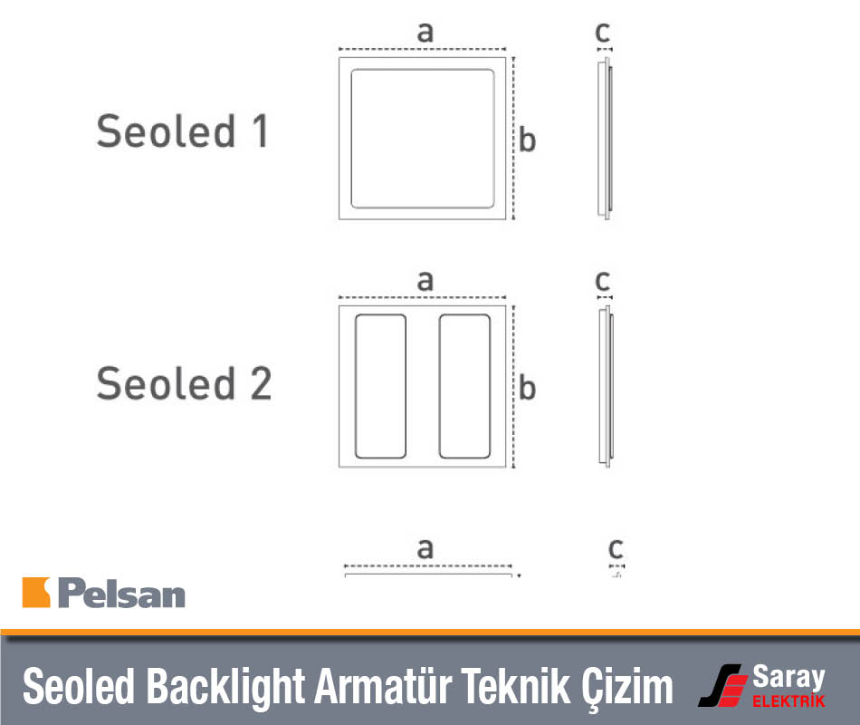 Pelsan Seoled Armatür Teknik Çizim