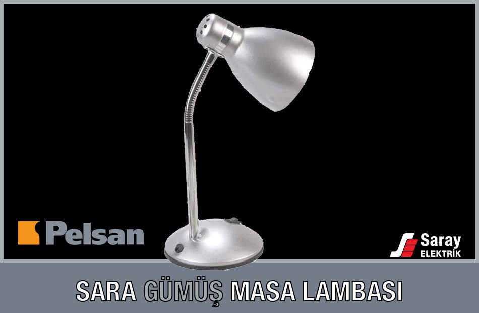 Pelsan Lambamia Sara Gümüş Masa Lambası