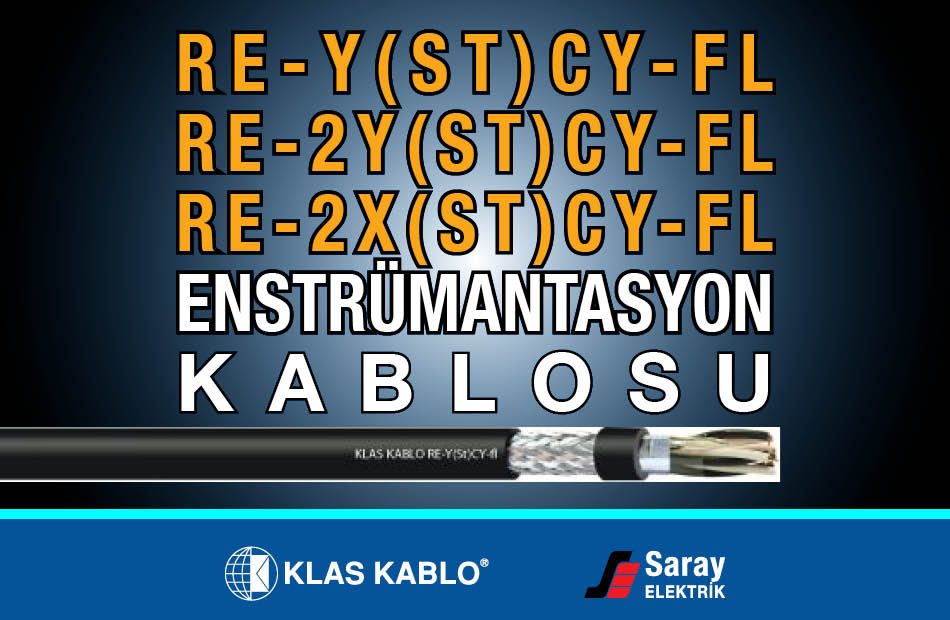Klas Kablo RE-YStCY-fl RE-2YStCY-fl RE-2XStCY-fl Enstrümantasyon Kablosu