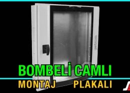 Bombeli Camlı Montaj Plakalı Sıva Altı Tesisat Panosu