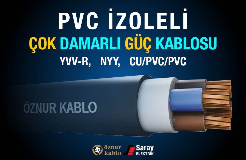 Öznur Kablo PVC İzoleli Çok Damarlı Güç Kablosu YVV-R NYY
