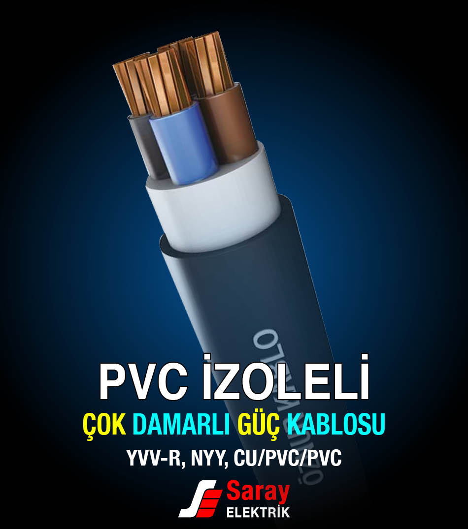 Öznur Kablo PVC İzoleli Çok Damarlı Güç Kablosu YVV-R NYY
