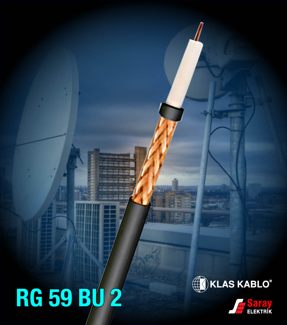 RG 59 BU 2 Koaksiyel Kablo Kesiti