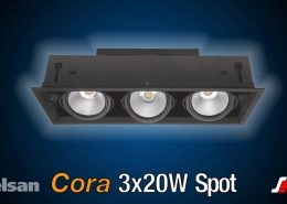 Pelsan Cora 3x20W Spot Armatür