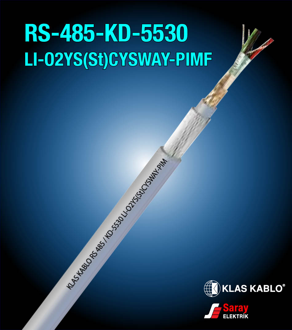 Klas Kablo RS 485 KD 5530 LI O2YS(St)CYSWAY PIMF PVC/HFFR/PE