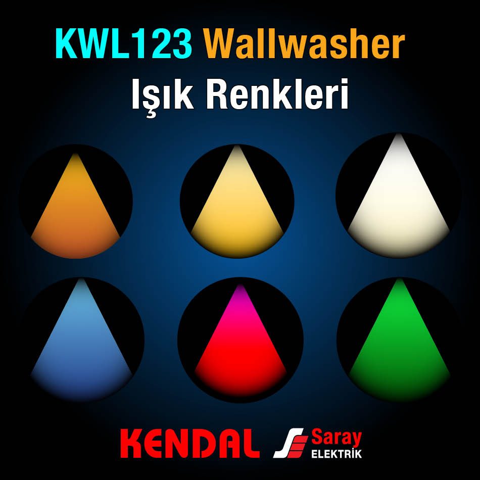 Kendal KWL123 Wallwasher Işık Renkler